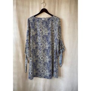 H&M William Morris Print Dress with Tie Sleeves